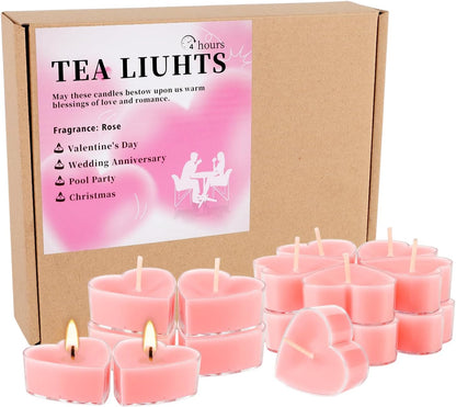 100 Pack Scented Tealight Candles - 4 Hours Burning Lemon Aromatherapy | Valentine's Day Romantic Dinner & New Year Home Decor, Yellow Votive Candles for Wedding, Holiday Gift & Emergency (Yellow)