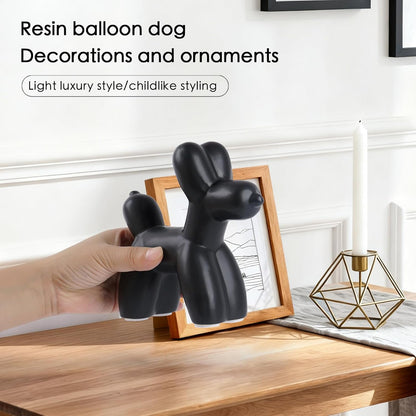 Notakia Cute Ceramics Balloon Dog Statue Crafts Gold Living Room Desktop Decorations,Handmade Modern Small Ceramic Animal Statue Ornament Gold Home Decor Accents
