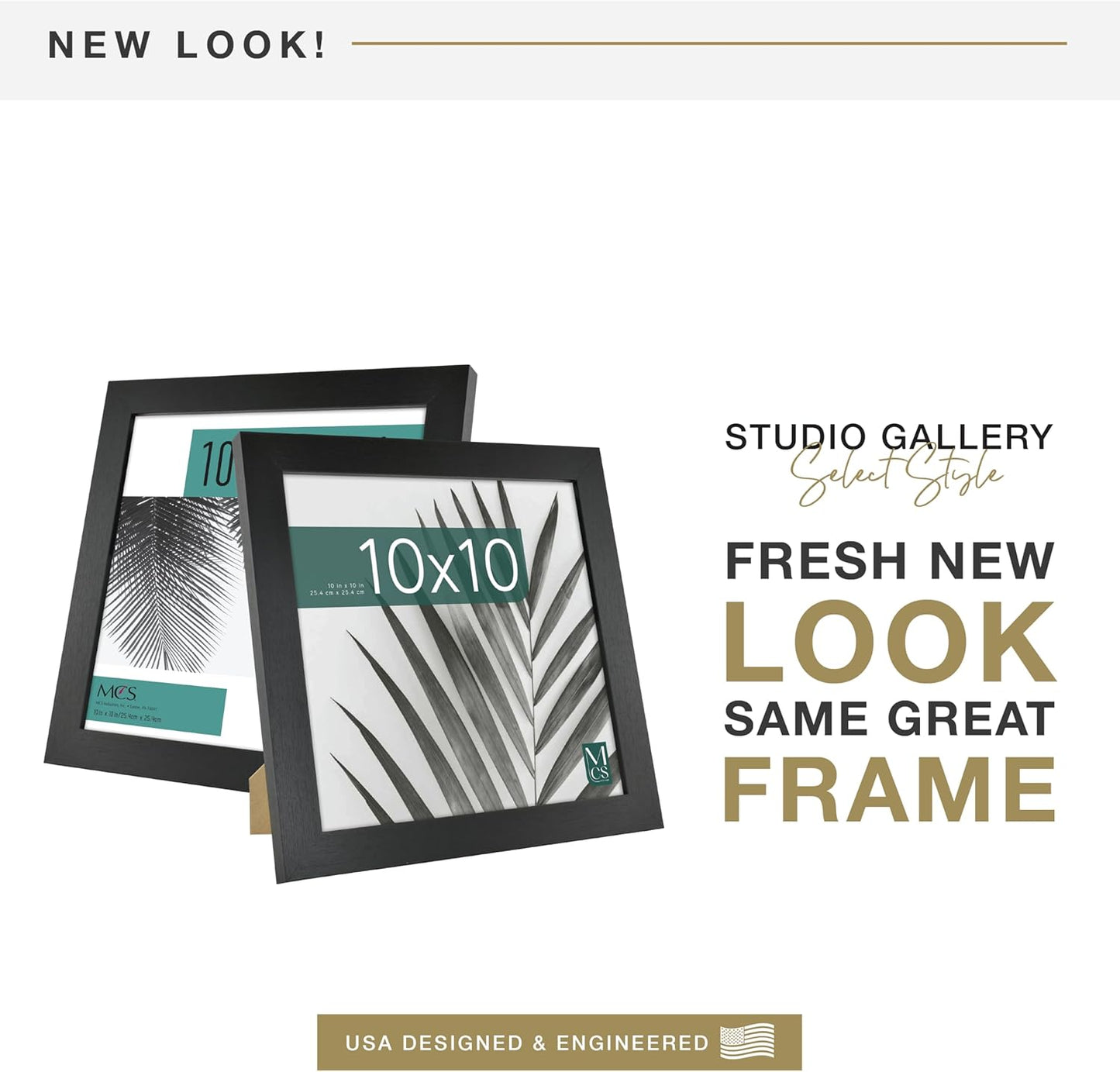MCS Studio Gallery 16x24 Poster Frame Black Woodgrain Engineered Wood, Vertical & Horizontal Wall Hanging Large Picture Frame for Photos, Posters & Art Prints (1-Pack)