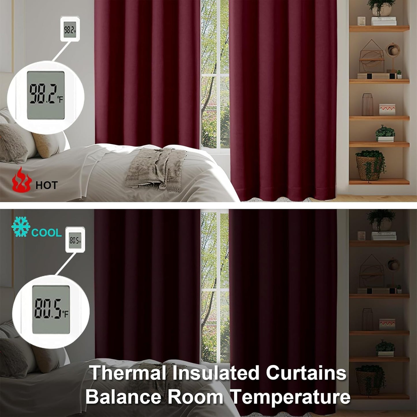 Simplebrand Ava Sage Green Blackout Curtains for Bedroom 63 Inch Length 2 Panels Set, Solid Thermal Insulated Energy Saving Rod Pocket Window Treatment Curtains Blackout Drapes, W40 x L63 Inch, Sage - Colors A