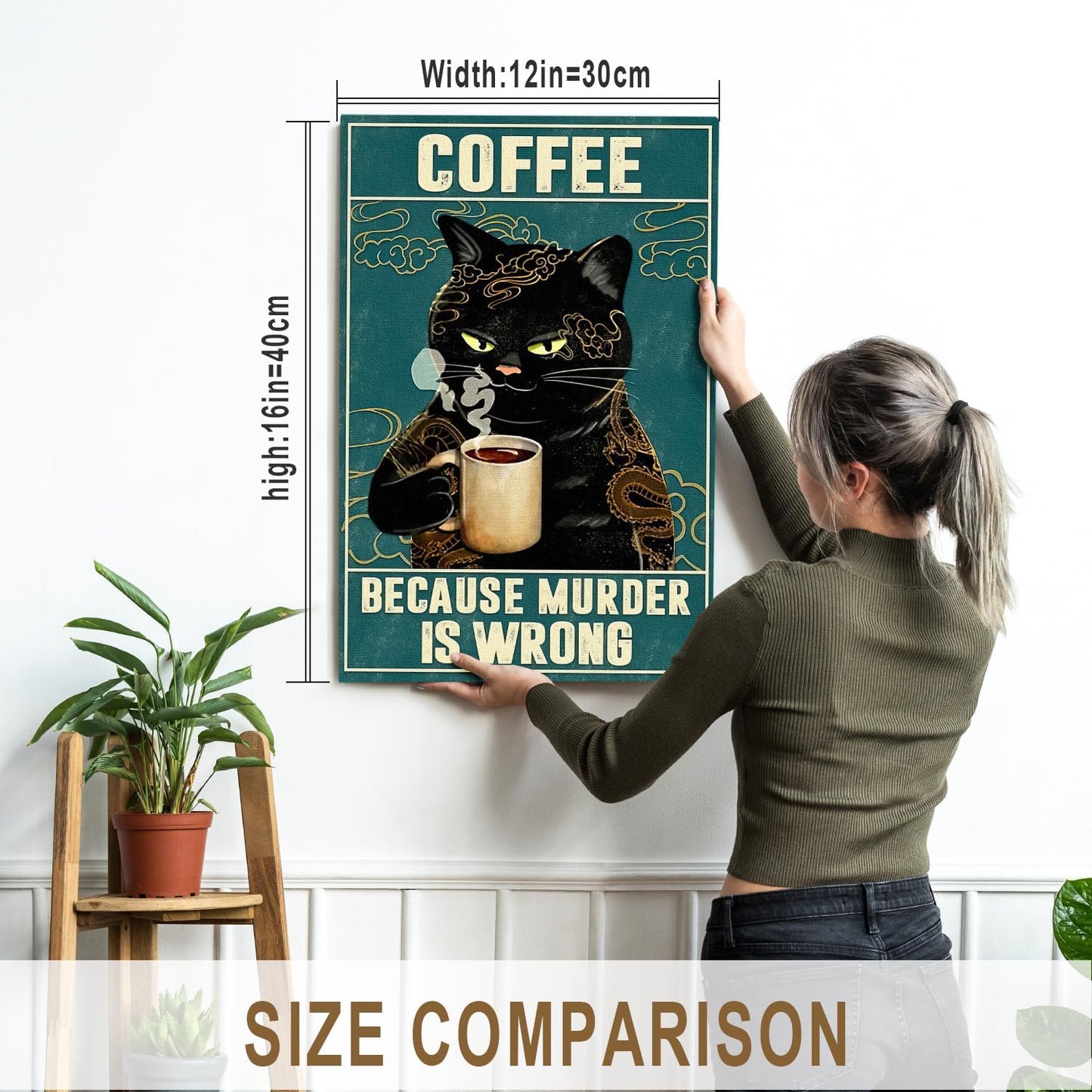 DIHSIEG 12x16 Canvas Wall Art funny bathroom wall art Print Poster Vintage Poster Frameless Floral Can be hung on the Wall Heal Your Heart poster Wall Art Canvas