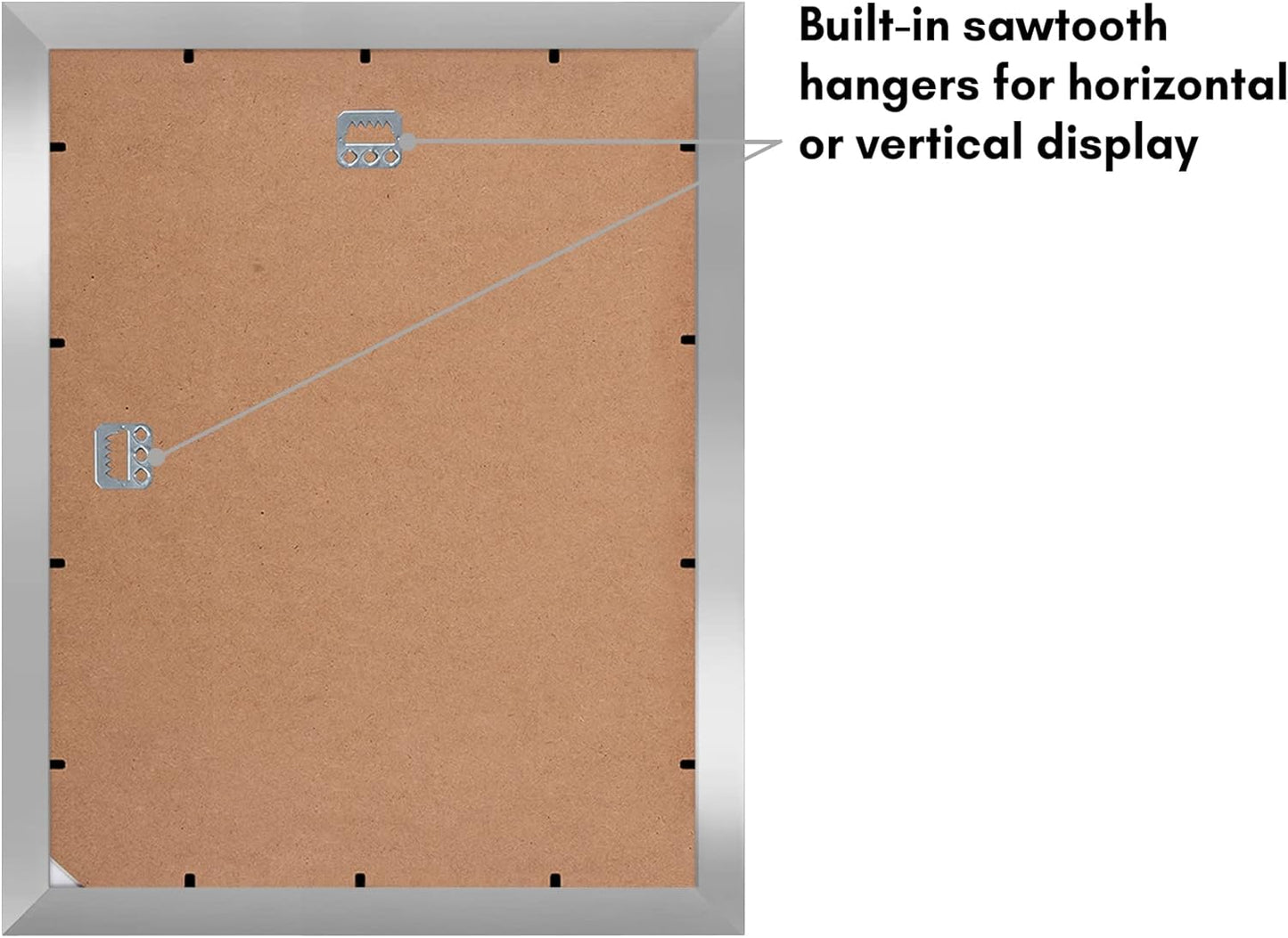 Americanflat 11x14 Picture Frame with Shatter-Resistant Glass - Use as 5x7 Frame with Mat or Display 11x14 Photo Without Mat - Signature Collection - Picture Frames for Wall Display - Black