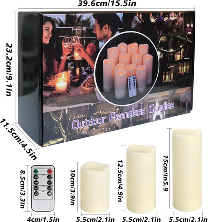 48- Pack of 3 Sizes of LED Flameless Candles.This Candle is Suitable for café, Fancy Restaurant, Bookstore and Other Scenes to Create a Relaxing and Romantic Atmosphere.