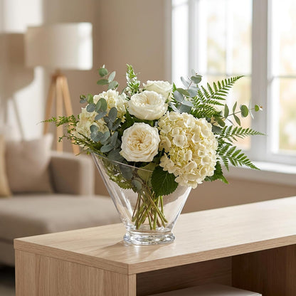 WGVI Clear Slant Cut Bowl Glass Vase, Glass Terrarium, Candy Dish, Glassware, Slant Open: 7". Height: 6" x 2.7". Base: 4" (1 Piece)