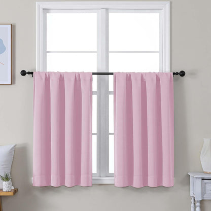 Simplebrand Ava Sage Green Blackout Curtains for Bedroom 63 Inch Length 2 Panels Set, Solid Thermal Insulated Energy Saving Rod Pocket Window Treatment Curtains Blackout Drapes, W40 x L63 Inch, Sage - Colors C