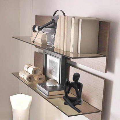 Jinkoozz Reading Women Statue, Thinker Sculptures, Abstract Art Ornament, Modern Aesthetic Figurine Decoration, Suitable for Home Living Room Bedroom Office Shelf Table Desk Bookshelf Decor