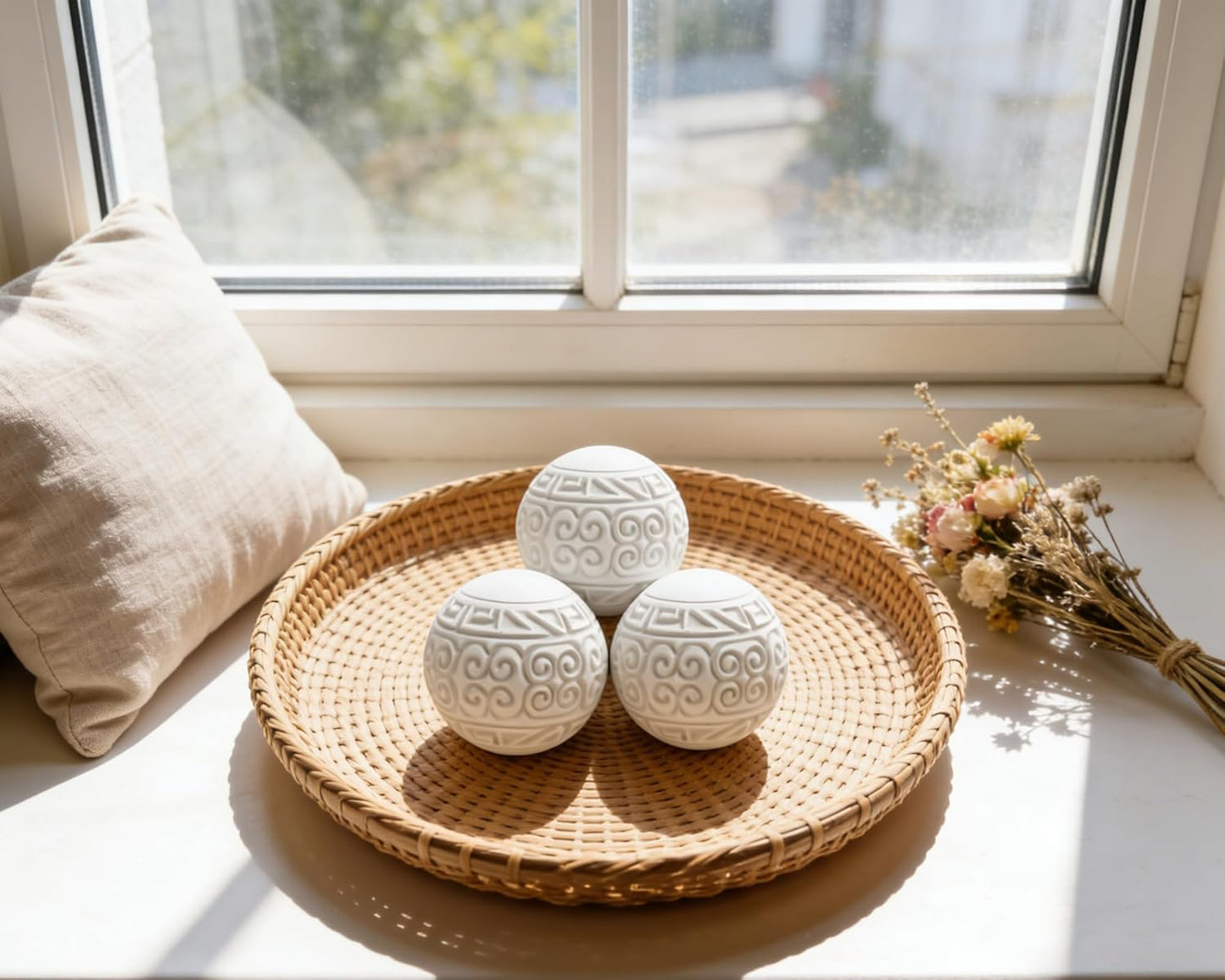 3 Pack Gold Decorative Ball for Centerpiece Bowls, 3 inch Orbs Spheres for Home Living Room Coffee Table Centerpieces Shelf Decoration