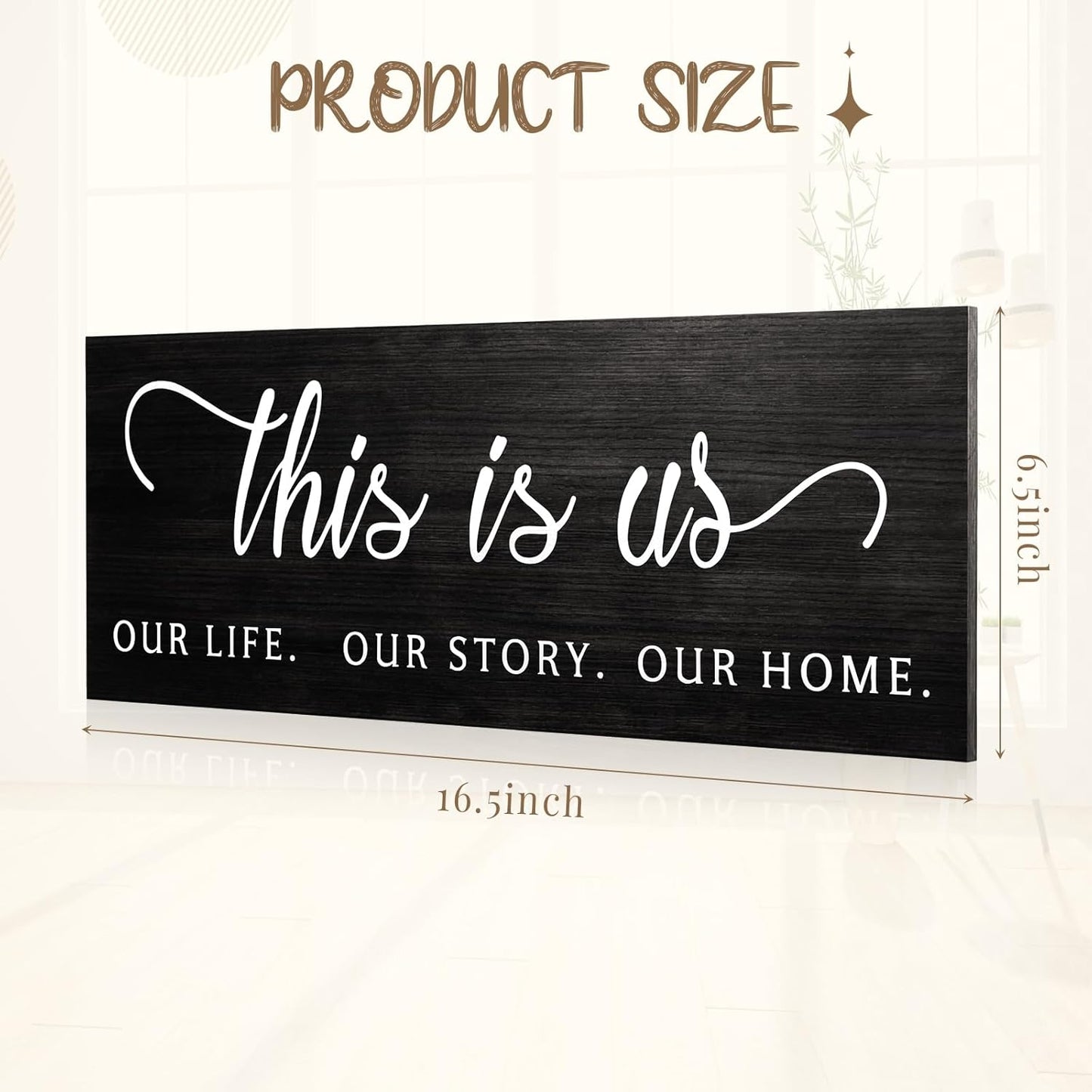 Jetec This Is Us Wall Sign Wooden Family Wall Plaques Inspiration Sign Farmhouse Entryway Rustic Plaques Art with Quotes for Living Room Bedroom Christmas Decorations(Antique White)
