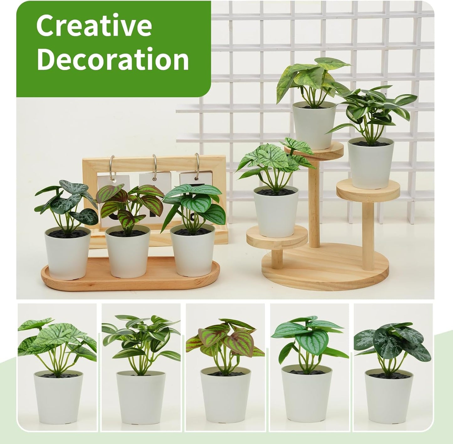 Freyalife 6 Pack Fake Plants for Room Decor,Mini Artificial Potted Plants for Home Office Living Kitchen Classroom Table Shelf Desk Farmhouse Bathroom Indoor Decor
