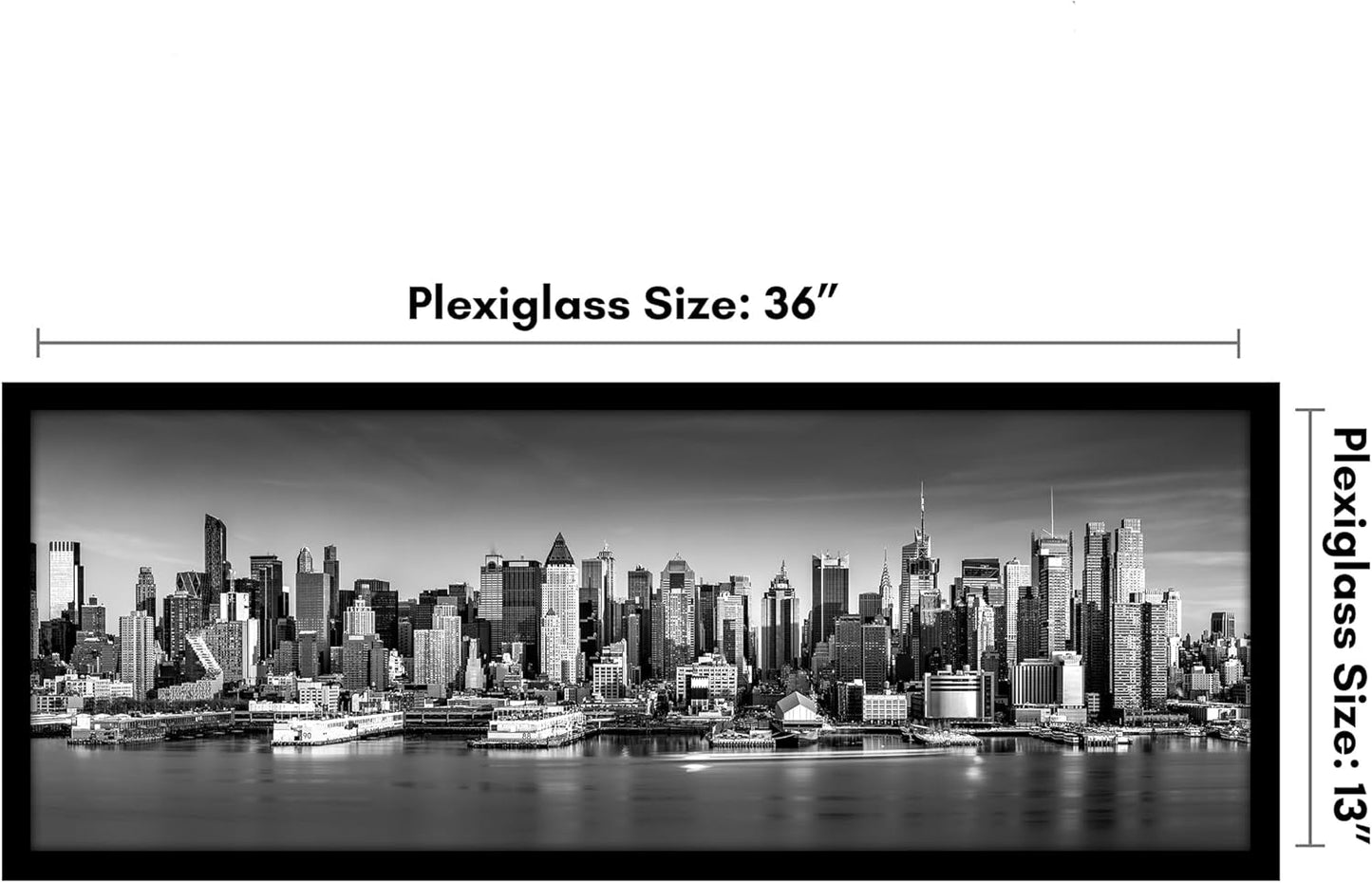 Americanflat 16x20 Picture Frame with Polished Plexiglass - Black Picture Frame - Wide Photo Frames Made of Engineered Wood for Vertical or Horizontal Wall Display - Epic Collection - Black - Colors B