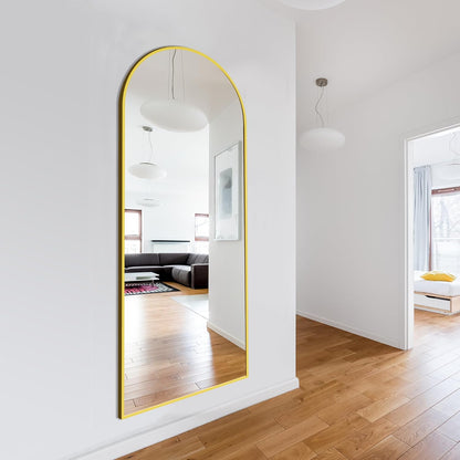 Delma Arched Mirror Full Length,Standing Mirror Full Body,Large Floor with Stand for Wall Entryway Door Bedroom Bathroom Living Room