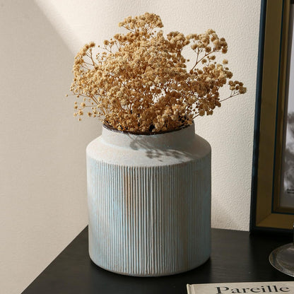 Rustic Vases for Home Decor. Ceramic Vase for Dining Table Decor. Terracotta Decorative Vase 6.1IN. ZSHLXM