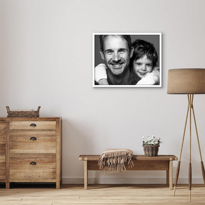 Americanflat 24x36 Poster Frame with Polished Plexiglass - Streamline Collection - Thin Border Picture Frame for Wall Display - Hanging Hardware Included - Black - Colors B