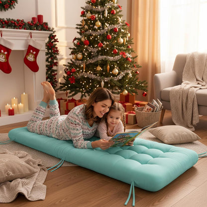 Vercraft Long Floor Cushion Large Floor Cushion with Brushed Cotton Jumbo Lounger Pillow for Outdoor Indoor Bay Window Meditation Yoga Reading Sleeping(Pink)