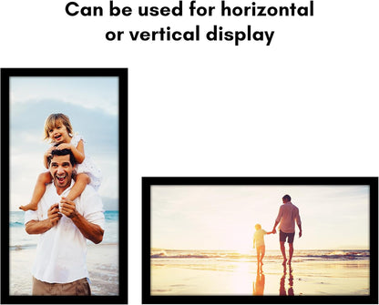 Americanflat 16x20 Picture Frame with Polished Plexiglass - Black Picture Frame - Wide Photo Frames Made of Engineered Wood for Vertical or Horizontal Wall Display - Epic Collection - Black - Colors A