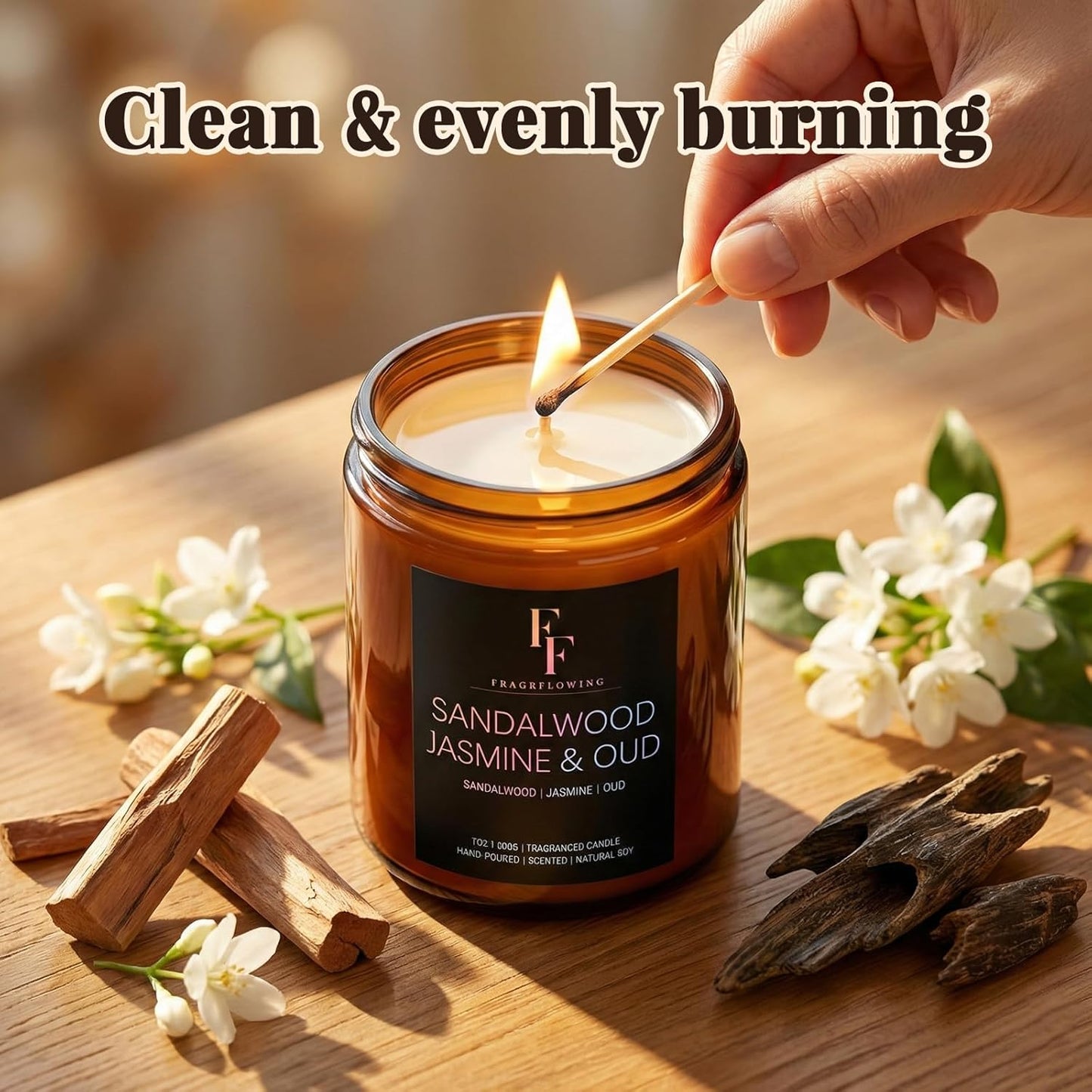 Scented Candles for Home Scented Aromatherapy Candles, 4 Pack 28 Oz Soy Wax Candle Gift Set Valentine's Day Gift for Women Men (Lavender/Vanilla//Sandalwood Rose/Moroccan Amber)