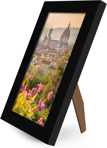 Americanflat 12x18 Poster Frame with Shatter-Resistant Glass - Signature Collection - Gallery-Style Frames Made of Engineered Wood - Photo Frame for Wall Display - Black - Colors A