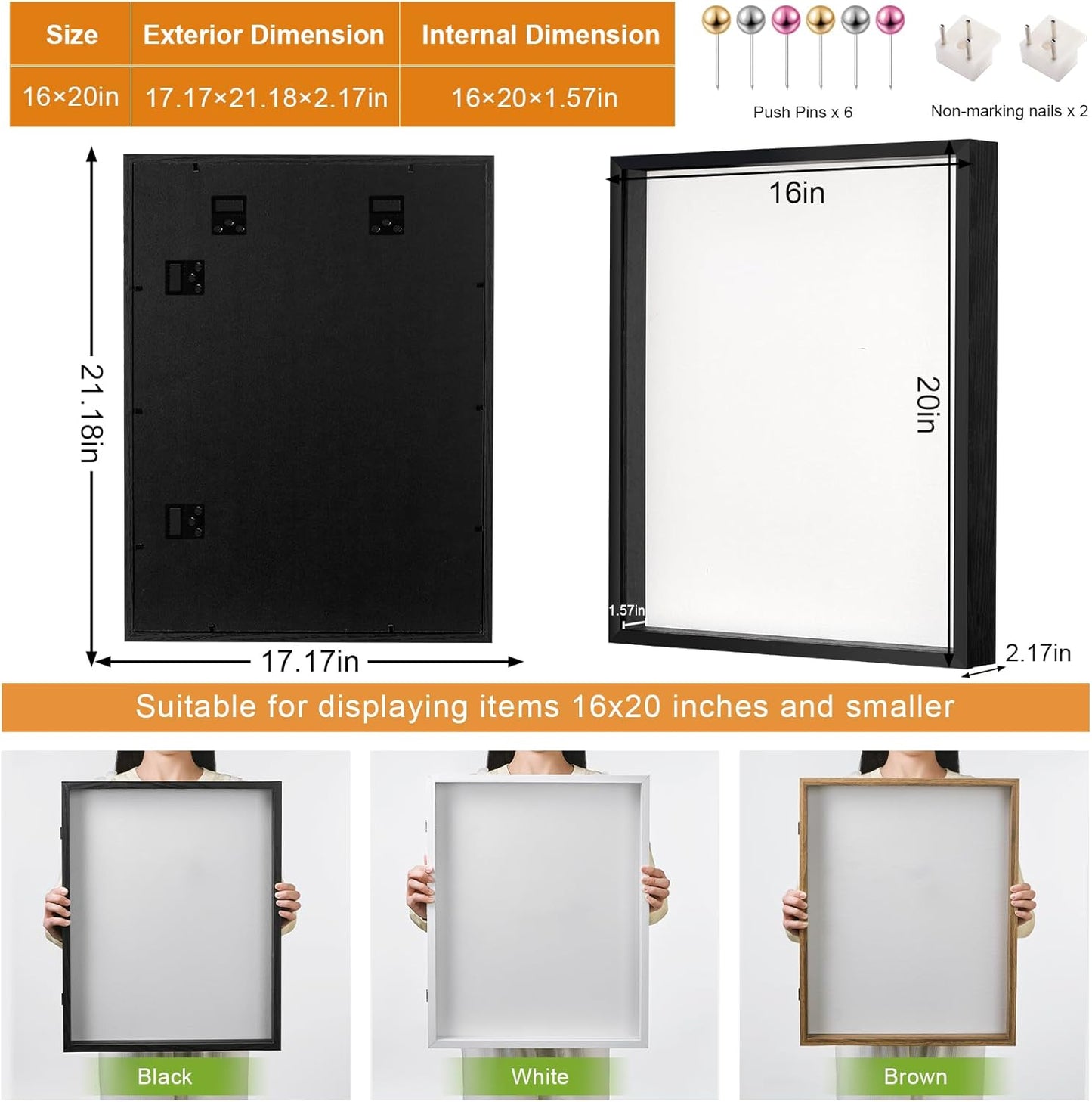 8x10 Deep Shadow Box Picture Frame Display Case with Linen Back and Stand,Real Glass Black Shadow Memory Box Frame 8x10 for Flower Baby Pet Wedding Photo Art Craft Memorial Wall Decor Gift