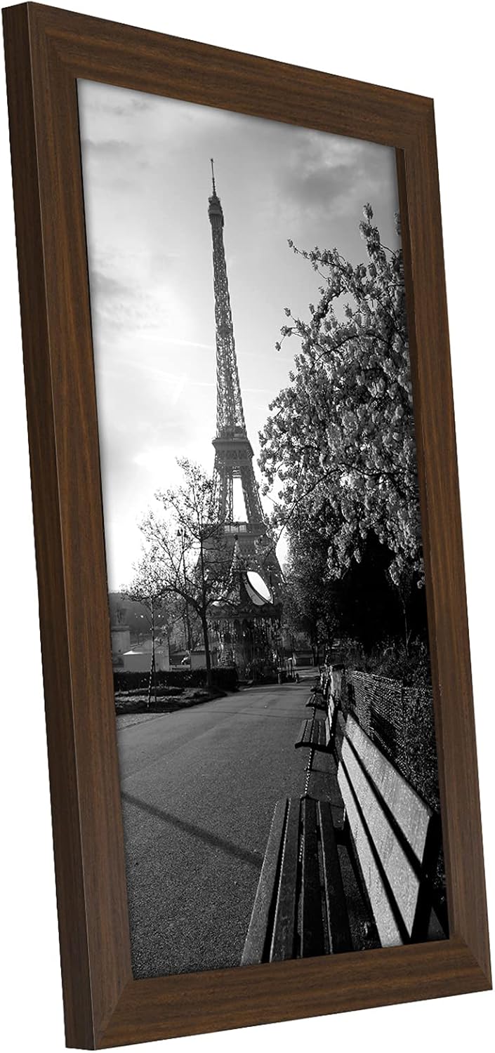 Americanflat 12x18 Poster Frame with Shatter-Resistant Glass - Signature Collection - Gallery-Style Frames Made of Engineered Wood - Photo Frame for Wall Display - Black - Colors A