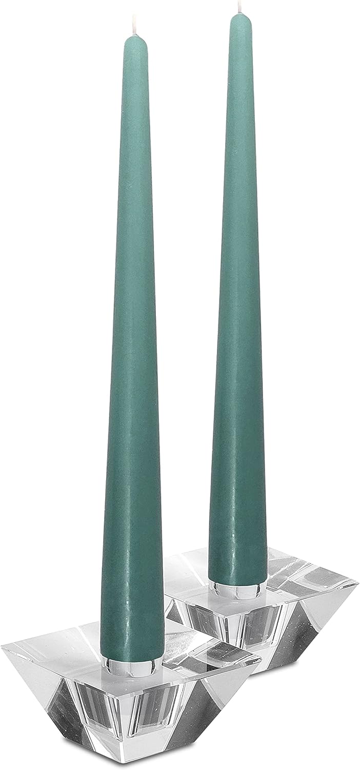 Hyoola Tall Taper Candles - 10 Inch Metallic Gold Unscented Dripless Taper Candles - 8 Hour Burn Time - 4 Pack
