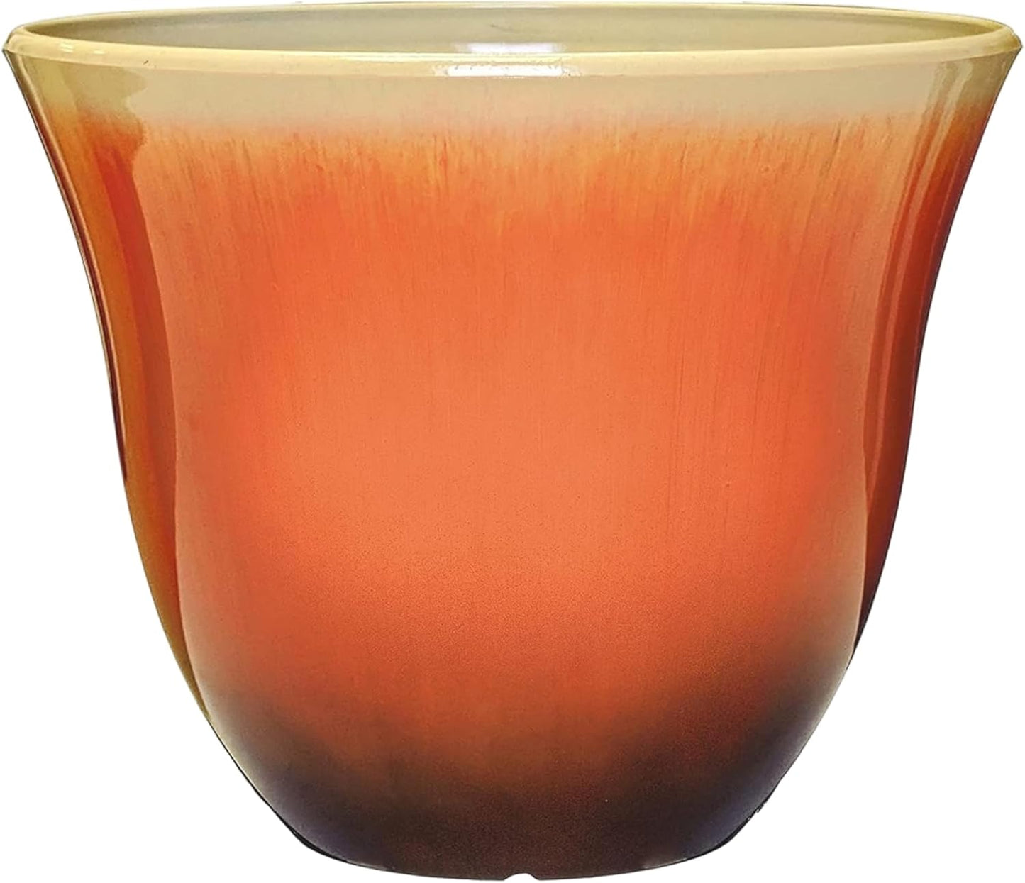 Classic Home and Garden Honeysuckle Resin Planters - Lightweight Indoor & Outdoor Plant Pots - UV-Resistant Plastic Flower Pots - Pot Planters for Flowers & Herbs (15" Distressed Copper)