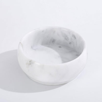 4.72 Inch Small Decorative Bowls, Natural Marble Decorative Bowls for Home Decor, Key Bowl, Coffee Tables Centerpiece, Soap Serving Bowl, Incense Burner, Smudge Bowl