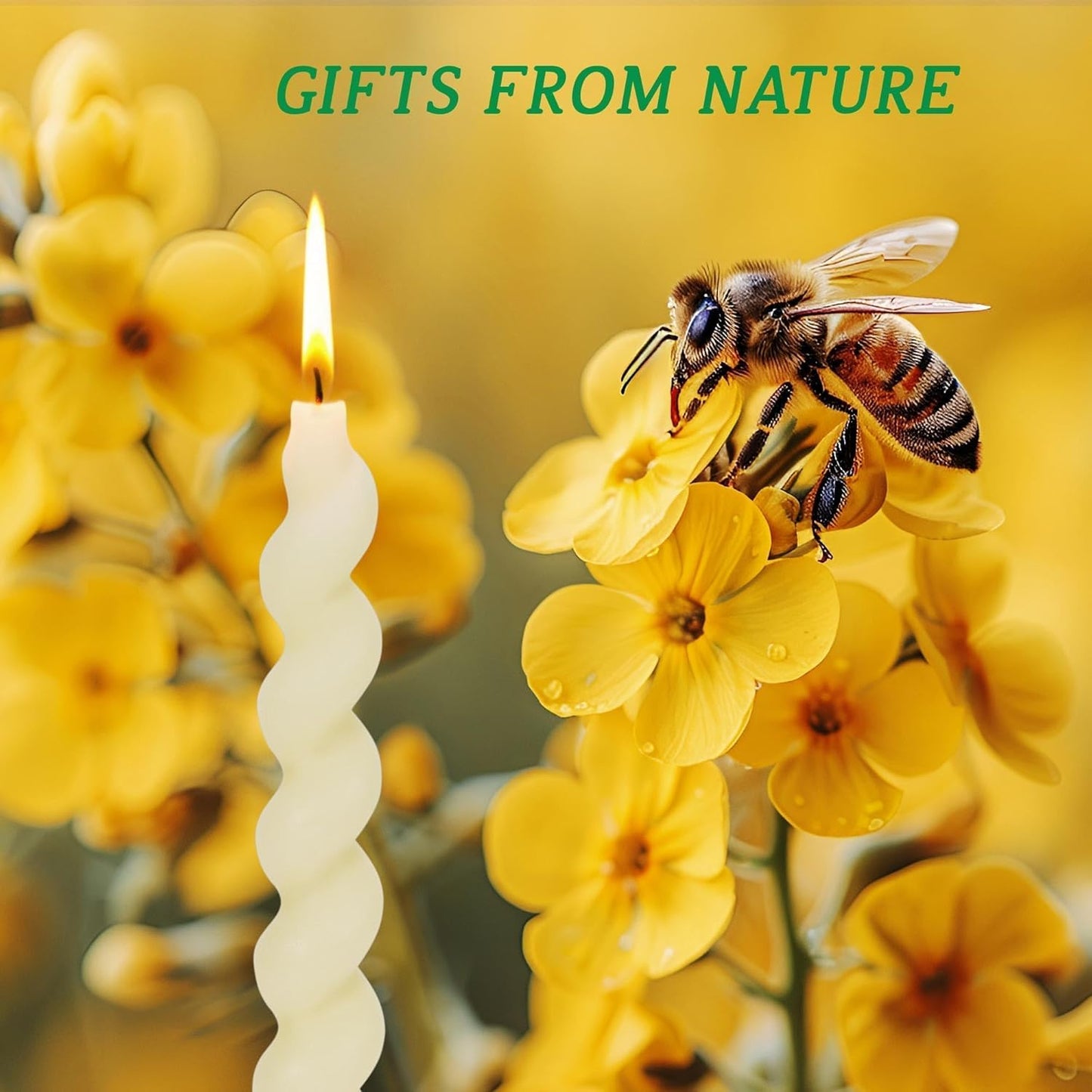 5 Inch Spirat Tapared Candles 10 Pack,0.78" Diameter Ivory Naturel Bee Candles Candlestick,7 Hours Long Lasting Smokeless and Unscented for Home Decoration