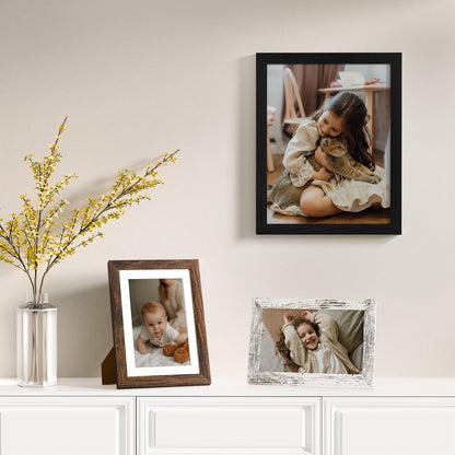 Vittanly 20 Pack Picture Frames Collage Wall Decor, Multi Sizes Including 4pcs 8x10, 8pcs 5x7 and 8pcs 4x6 Photo Frames, Gallery Frame Set for Wall or Tabletop Display, Black, Brown and Dark Grey