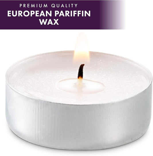 MontoPack Unscented Tea Light Candles 45 Pack | 4 Hours, White, Smokeless, Dripless Small Votive Paraffin Tealights | Long-Lasting for Home, Shabbat, Weddings, Events, Emergencies | Mini Candles Bulk
