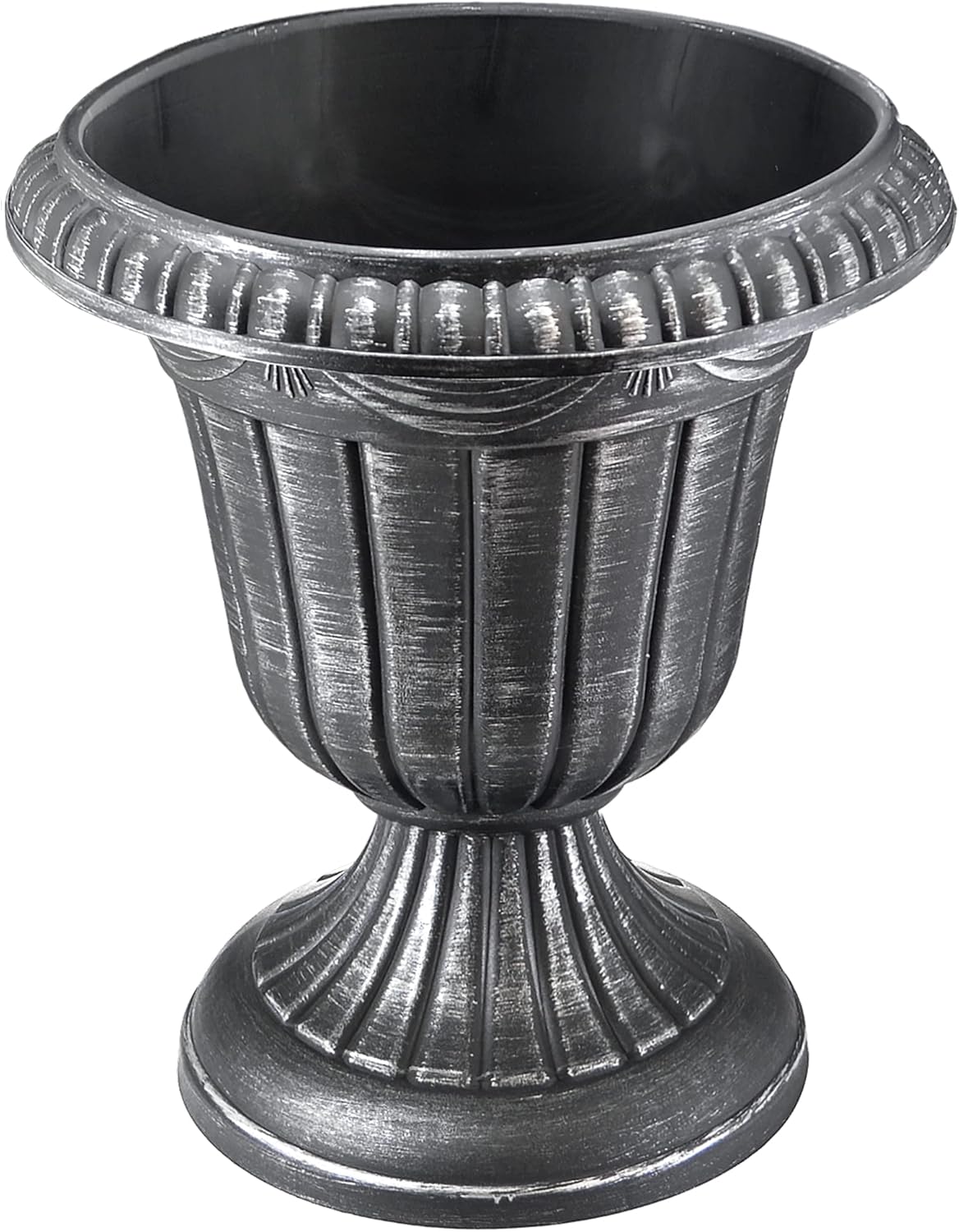 Arcadia Garden Products PL10CP Classic Traditional Plastic Urn Planter Indoor/Outdoor, 15" x 13", Brushed Copper