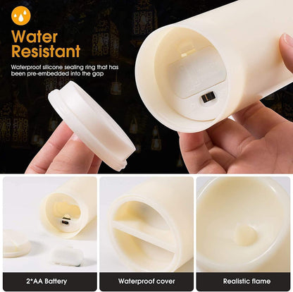 48- Pack of 3 Sizes of LED Flameless Candles.This Candle is Suitable for café, Fancy Restaurant, Bookstore and Other Scenes to Create a Relaxing and Romantic Atmosphere.