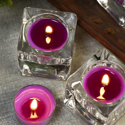 DEYBBY Natural Scented Soy Wax Tealight Candles Bulk, Romantic Rose Aromatherapy Luxury Tea Candle Set of 12-4 Hour Burn Time|Great for Valentine's Day, Birthday
