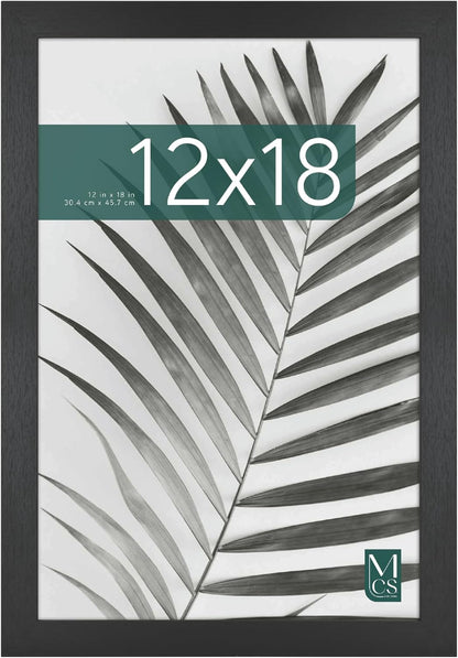 MCS Studio Gallery 16x24 Poster Frame Black Woodgrain Engineered Wood, Vertical & Horizontal Wall Hanging Large Picture Frame for Photos, Posters & Art Prints (1-Pack)