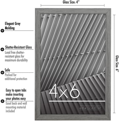 Americanflat 24x36 Poster Frame with Polished Plexiglass - Streamline Collection - Thin Border Picture Frame for Wall Display - Hanging Hardware Included - Black - Colors A
