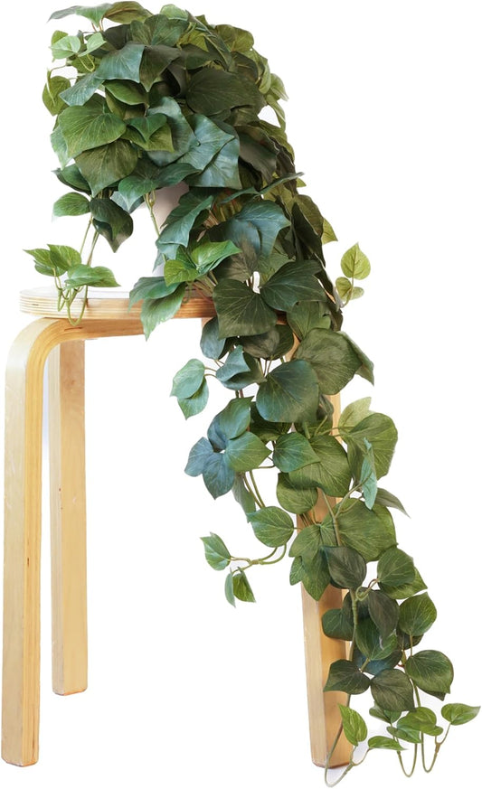 Retrograde 32" Realistic Fake Pothos Ivy Plant for Home Decor Indoor Silk Artificial Plant Large (Light Green)