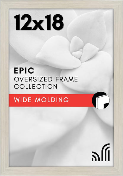Americanflat 16x20 Picture Frame with Polished Plexiglass - Black Picture Frame - Wide Photo Frames Made of Engineered Wood for Vertical or Horizontal Wall Display - Epic Collection - Black - Colors B