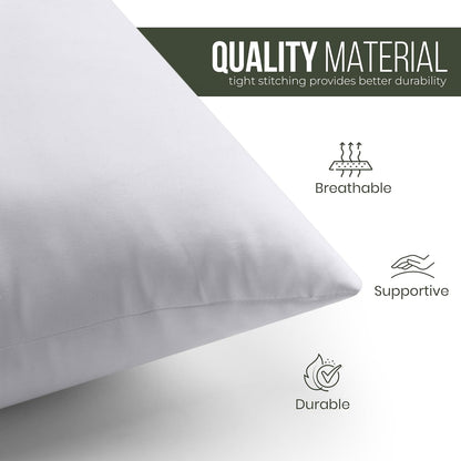 Utopia Bedding Throw Pillows (Set of 4, White) – 16 x 16 Inches Down Alternative Pillows for Bed, Sofa, and Couch - Fluffy Decorative Stuffer Pillow for Indoors & Outdoors