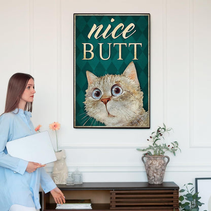 DIHSIEG 12x16 Canvas Wall Art funny bathroom wall art Print Poster Vintage Poster Frameless Floral Can be hung on the Wall Heal Your Heart poster Wall Art Canvas