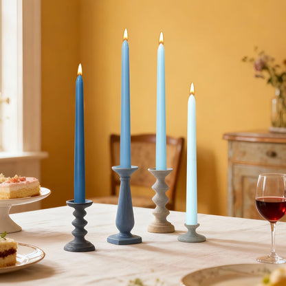 Viyffo Taper Candles, 10 Inch, 4 Pack, Olive Glow – Unscented, Dripless & Smokeless Design, Up to 8 Hour Burn – Long Tall Taper Candlesticks for Wedding, Dinner & Home Decor