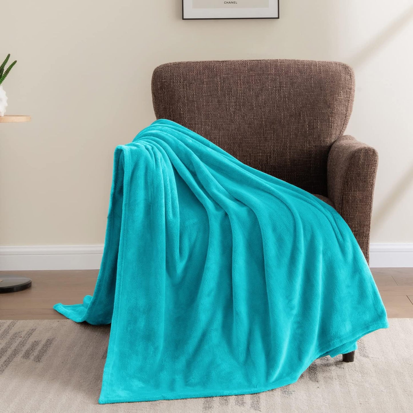 BEDELITE Fleece Blanket Black Throw Blankets for Couch & Bed, Luxury Plush Cozy Fuzzy Blanket 50x60 inches, Super Soft Warm Lightweight Throw Blanket for Travel Camping - Colors A