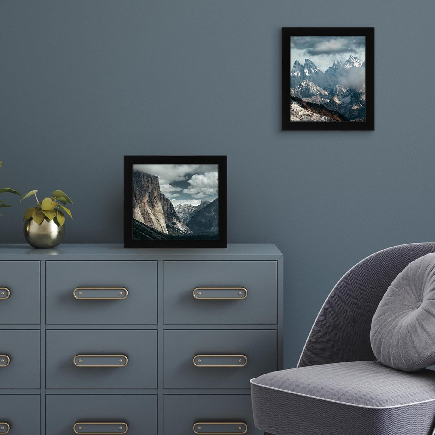Americanflat 12x18 Poster Frame with Shatter-Resistant Glass - Signature Collection - Gallery-Style Frames Made of Engineered Wood - Photo Frame for Wall Display - Black - Colors A
