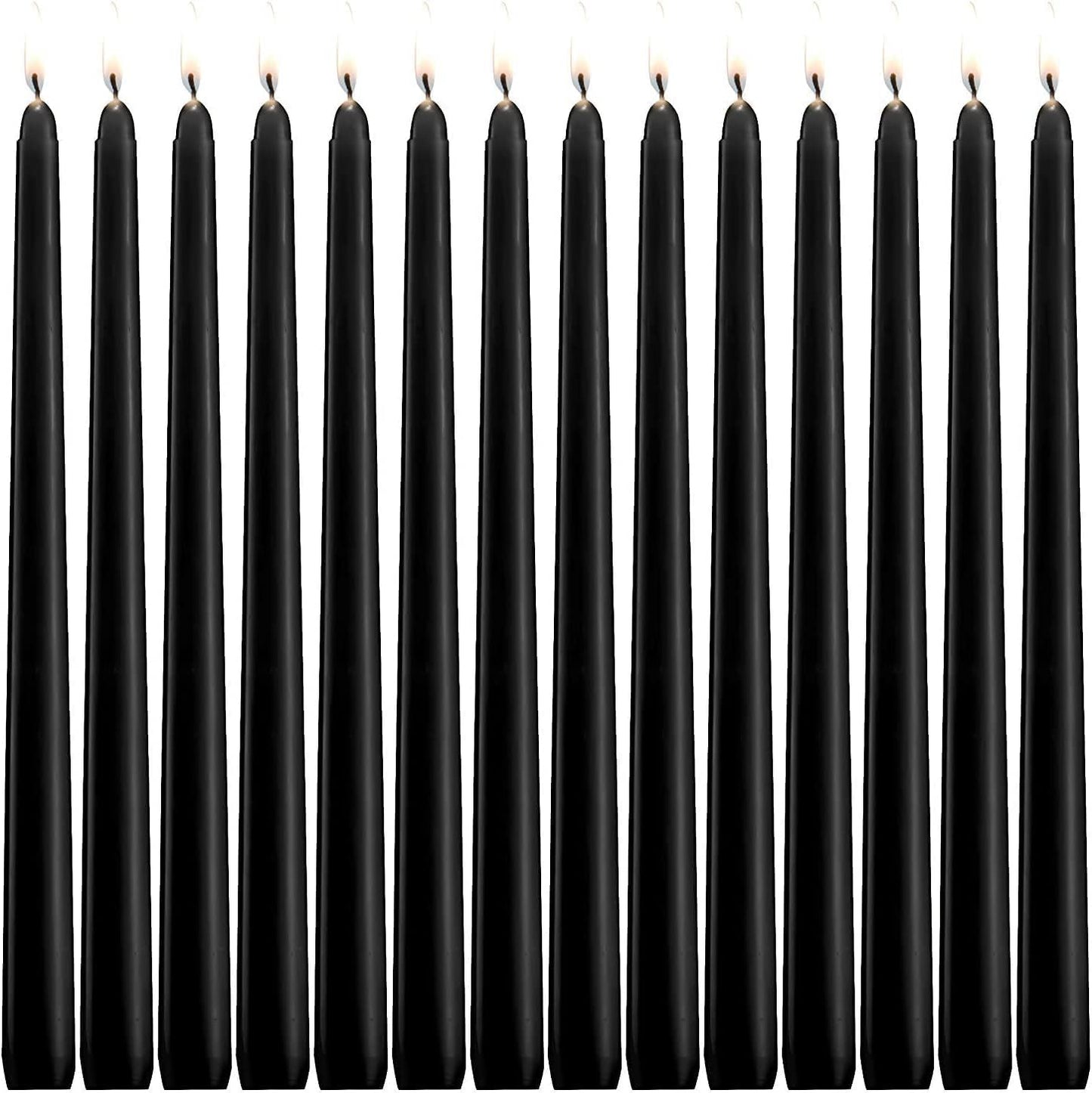 30-Pack 10-Color Taper Candles - 10 Inch Dripless & 10-Hour Burn｜Wedding/Birthday/Home Decor with Premium Wax