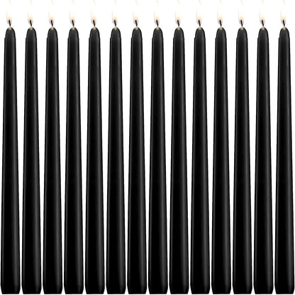 30-Pack 10-Color Taper Candles - 10 Inch Dripless & 10-Hour Burn｜Wedding/Birthday/Home Decor with Premium Wax