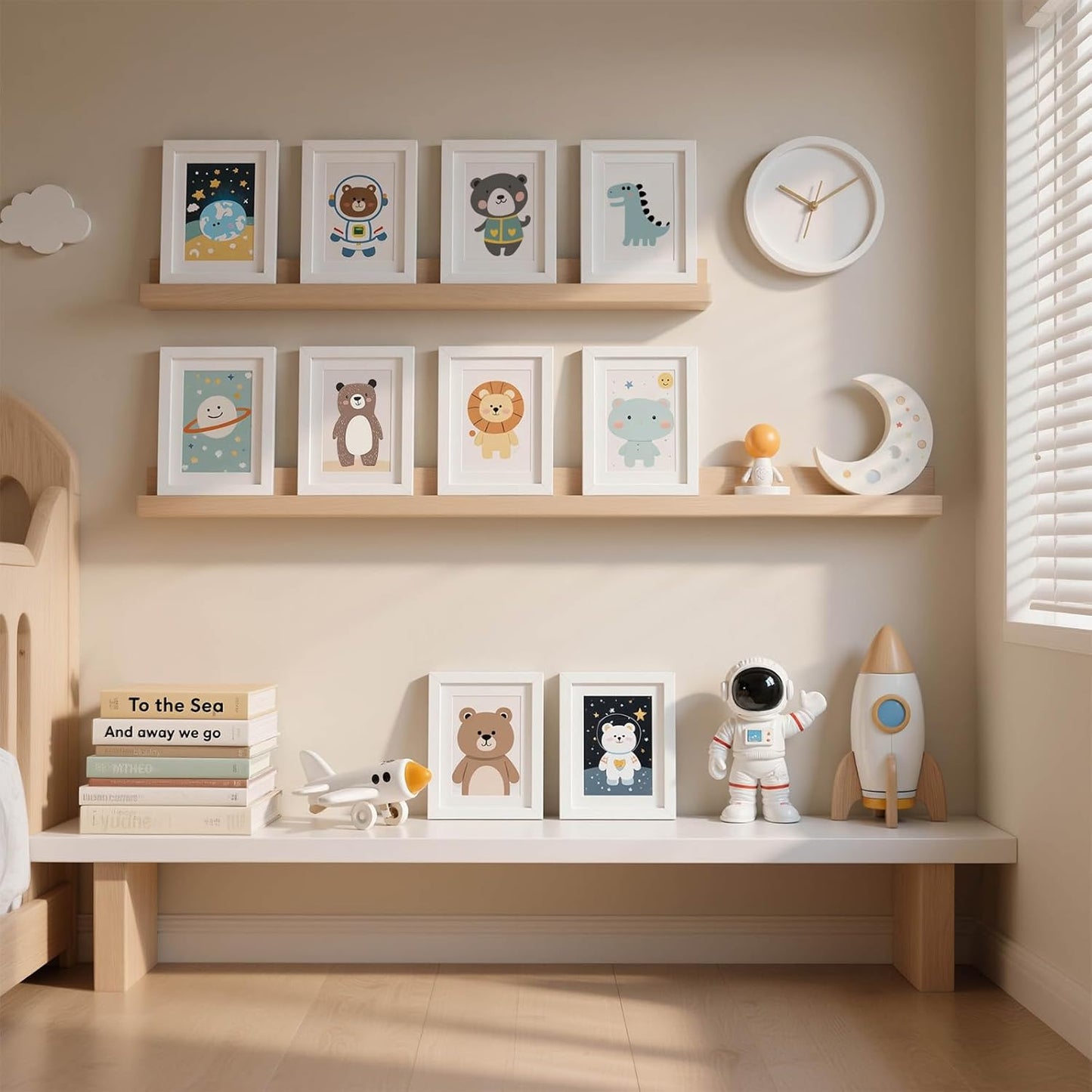 HappyHapi 4x6 Picture Frames Set of 10, Tabletop or Wall Display Pictures 3.5x5 with Mat or 4x6 Without, Multi Photo Frames Collage (Black)