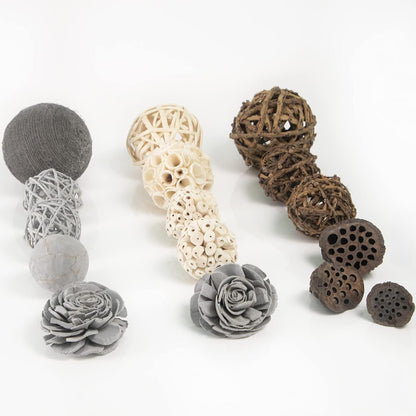 ANDALUCA Natural Tones Vase & Bowl Filler Decorative Balls (Natural Orbs)