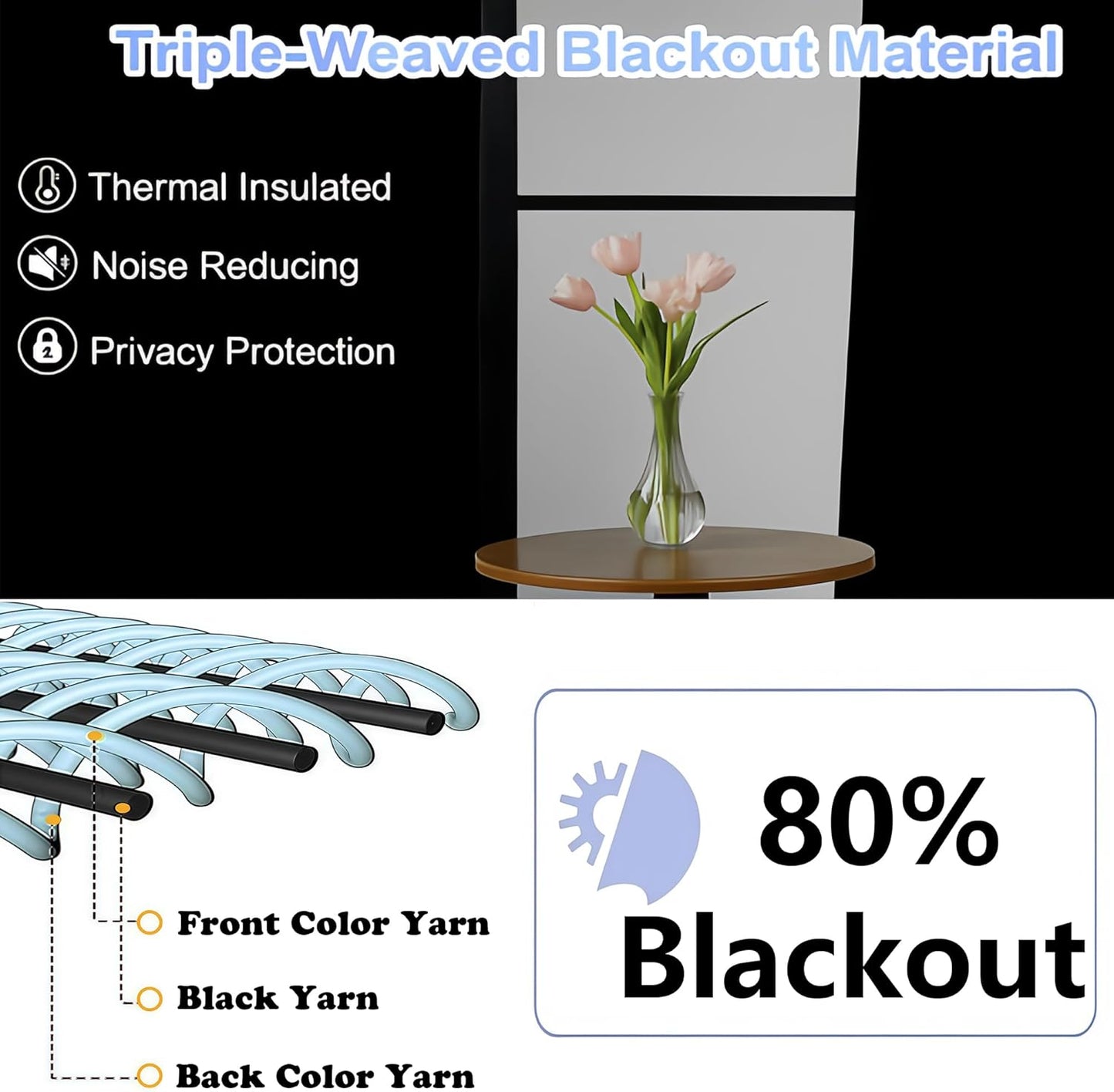 Simplebrand Ava Sage Green Blackout Curtains for Bedroom 63 Inch Length 2 Panels Set, Solid Thermal Insulated Energy Saving Rod Pocket Window Treatment Curtains Blackout Drapes, W40 x L63 Inch, Sage - Colors C