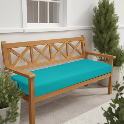 idee-home Outdoor Bench Cushion Waterproof, Bench Cushions for Outdoor Furniture, Patio Porch Swing Replacement Seat Pad with Ties for Garden Backyard, 48 x 18 Inch Red