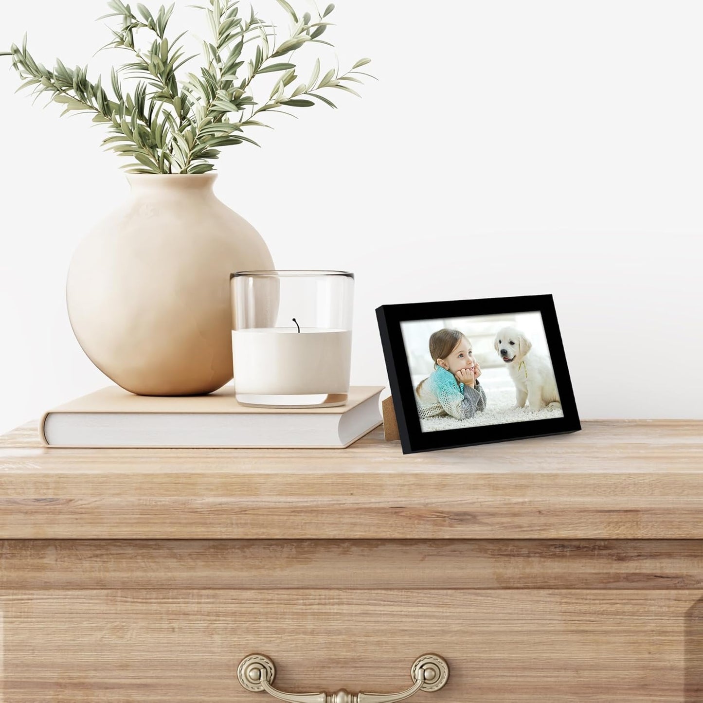 Americanflat 24x36 Poster Frame with Polished Plexiglass - Streamline Collection - Thin Border Picture Frame for Wall Display - Hanging Hardware Included - Black - Colors B