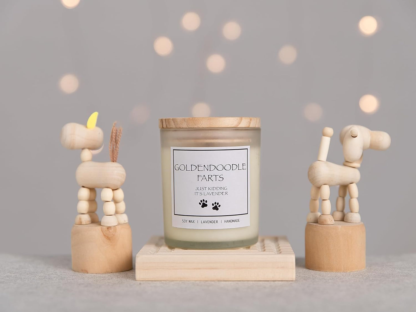 Pug Gifts & Decor, Dog Mom Gifts for Women, Dog Farts Candle, Pet Friendly Lavender Scented Candle