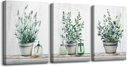 MHARTK66 Wall Art for Living Room Modern Wall Decor for Bedroom Office Decor Abstract Mountain Forest Landscapes Ink Painting 3 Piece Framed Canvas Art Prints Ready to Hang Wall Pictures Home Decor